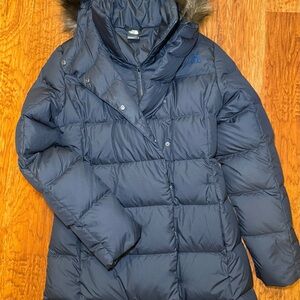The North Face Dark Blue Puffer Coat